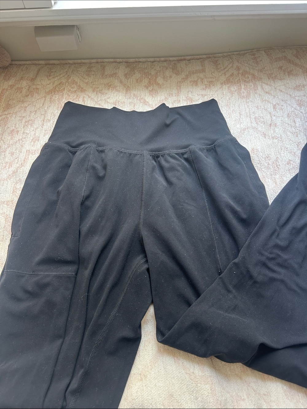 Athleta Black High-Rise Track Joggers